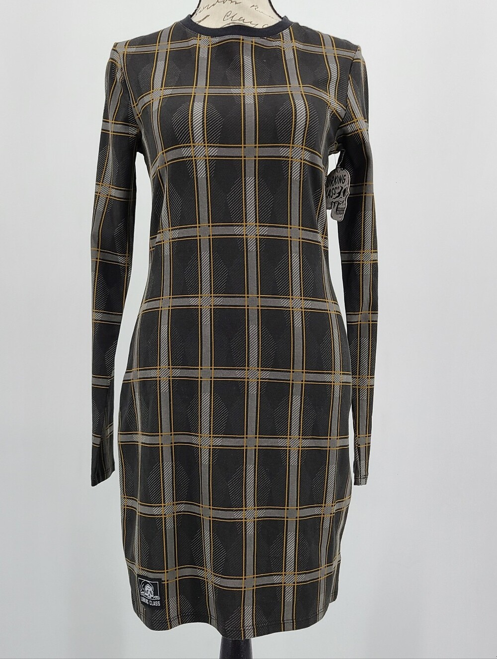 Lurking Class Cotton Plaid Shadow Coffin Skater Dress Size Large